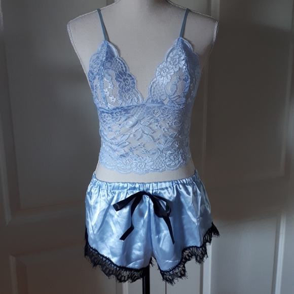 Powder blue lingerie set